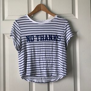 H&M Divided No Thanks Crop Tee
